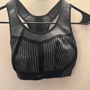 Nike Black and Gray Sports Bra